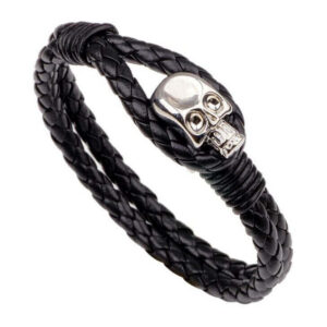 Fashion Punk Skull Bracelet (Leather)