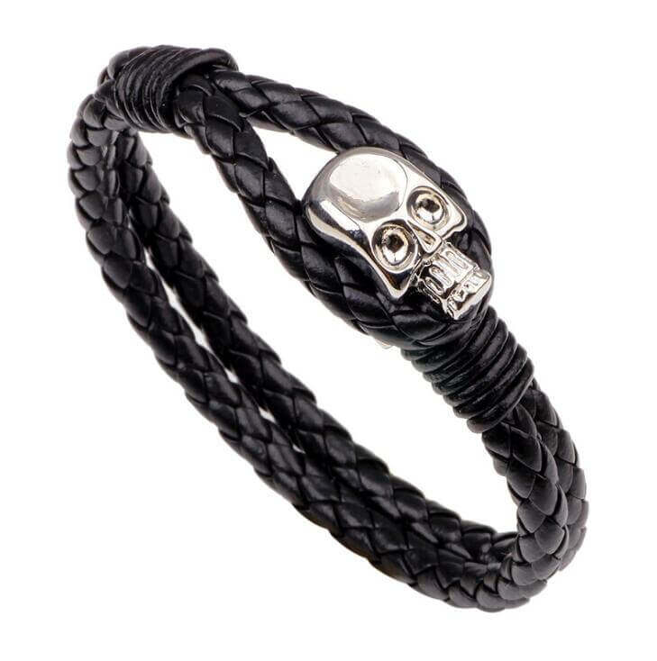 Fashion Punk Skull Bracelet (Leather)
