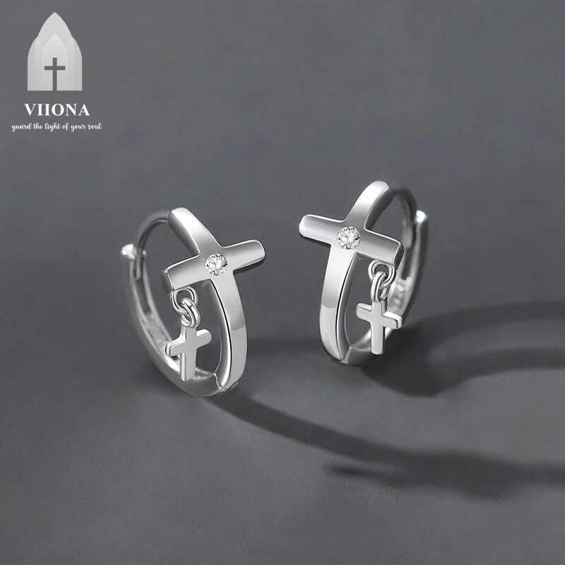 Viiona Statement Double Cross Earrings