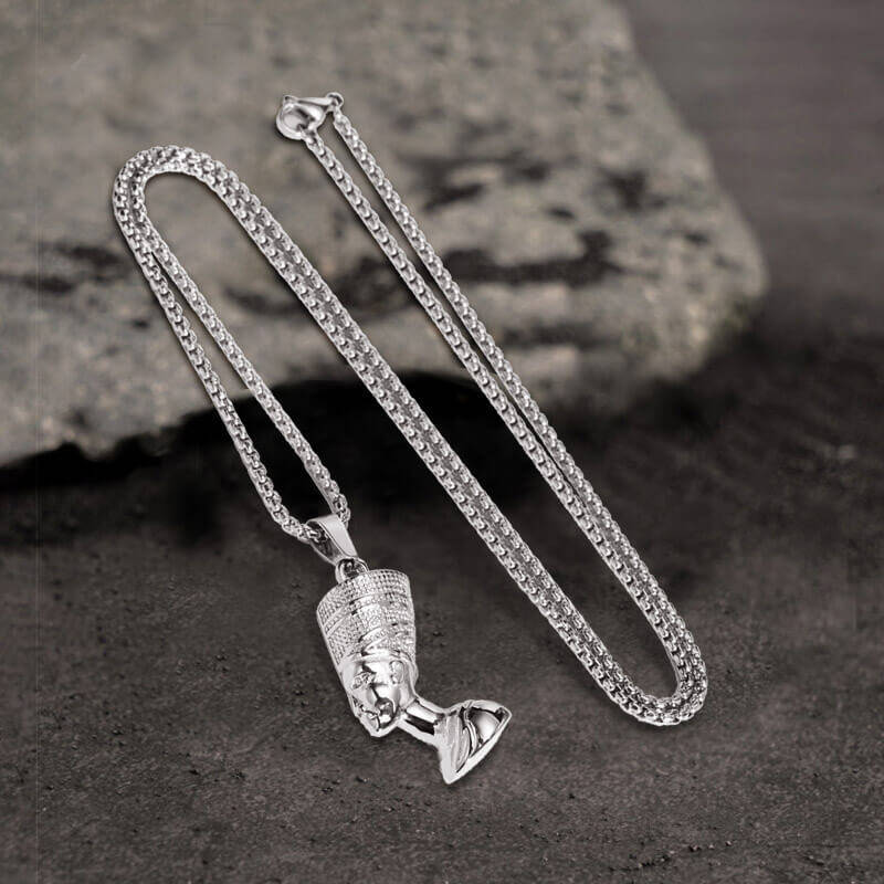 Egyptian Queen Stainless Steel Nefertiti Pendant