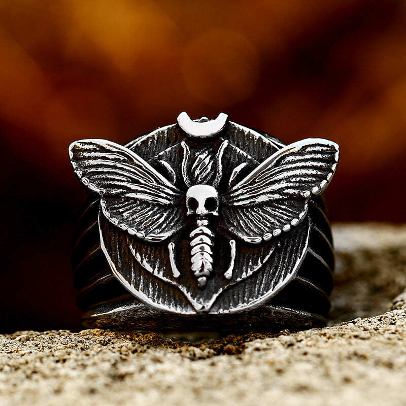 Death Head Moth Ring - Sizes 7-13 - R158