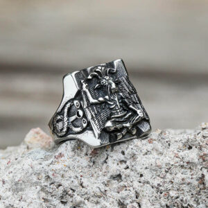 Baphomet Stainless Steel Satan Ring