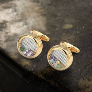 Gentleman Zircon Brass Cufflinks
