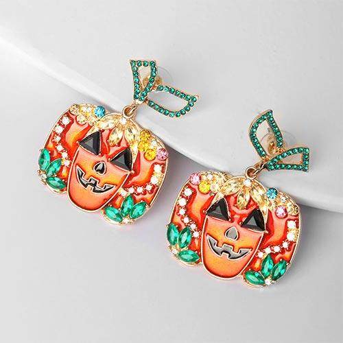 Halloween Skull Pumpkin Lamp Ghost Face Earrings