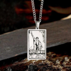 The Magician Tarot Card Stainless Steel Necklace