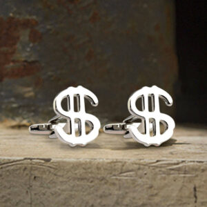 Dollar Sign Brass Cufflinks