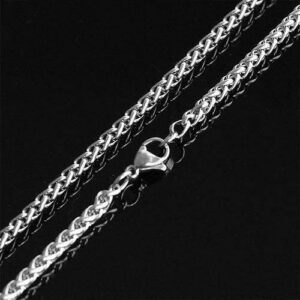 3 mm *60 cm Wheat Silver Chain