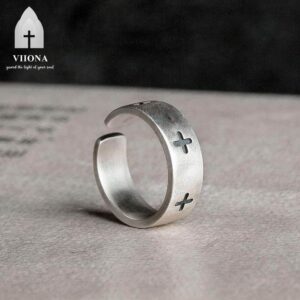 Viiona 925 Silver Cross Ring