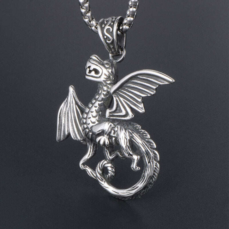 Stainless Steel Dragon Pendant - 036