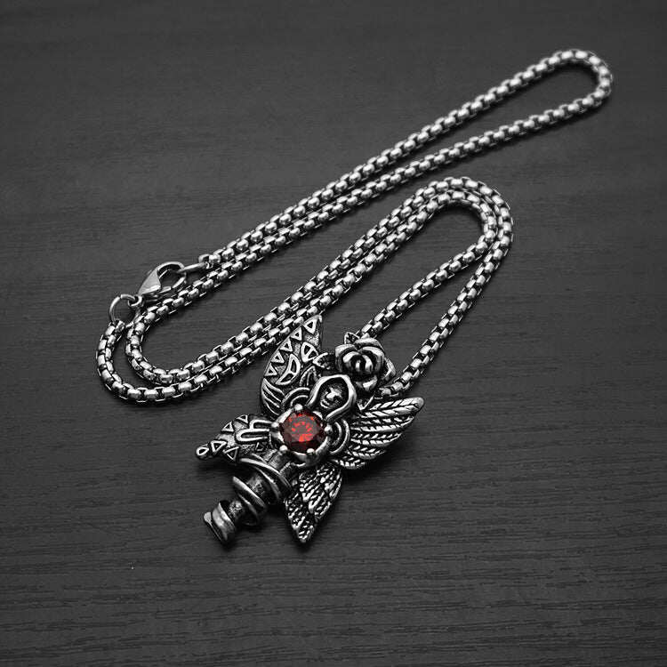 Stainless Steel Butterfly Fairy Pendant - 300011