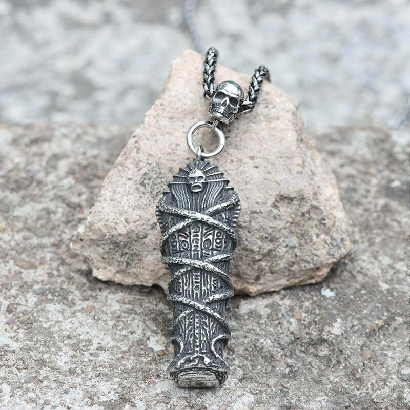 Mummy Coffin Stainless Steel Egypt Pendant