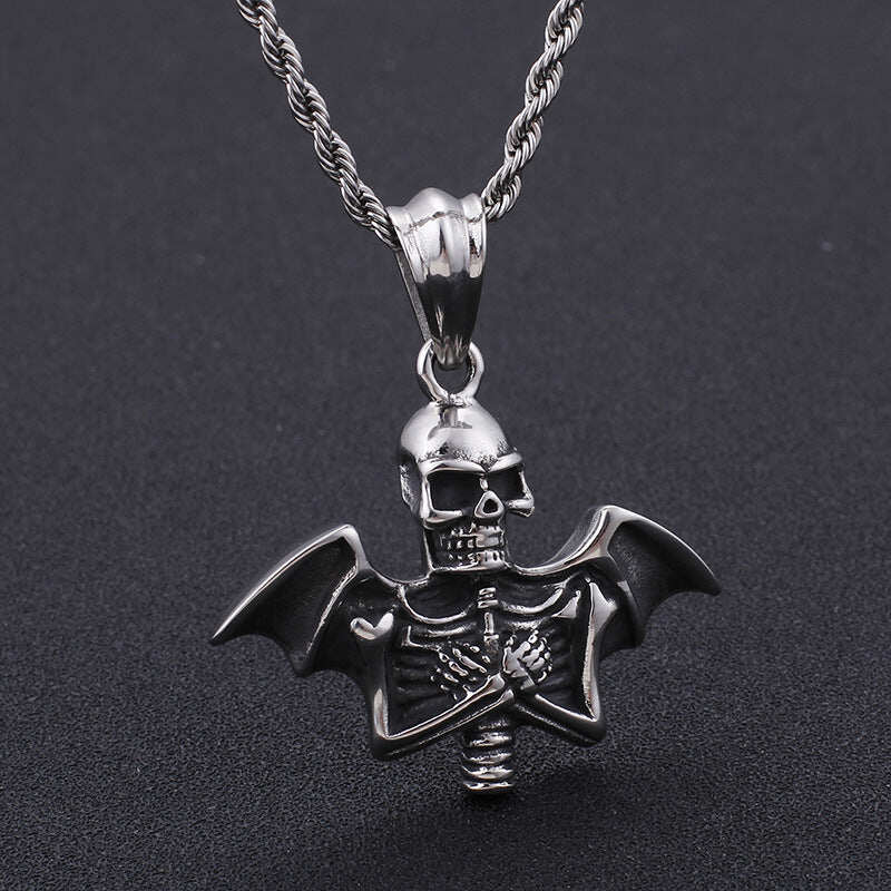Winged Demon Necklace (Steel)
