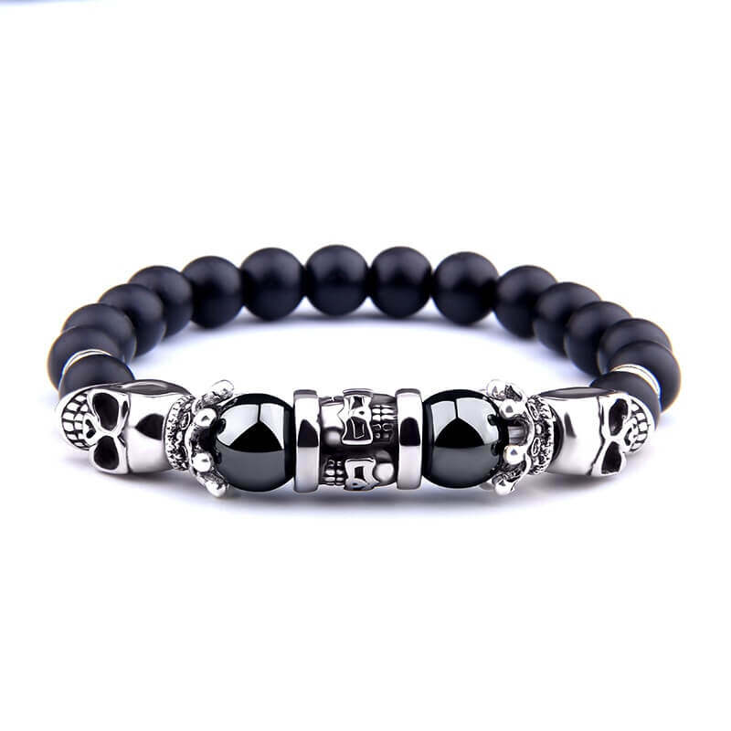 Maya Skulls Bracelet (Pearl)