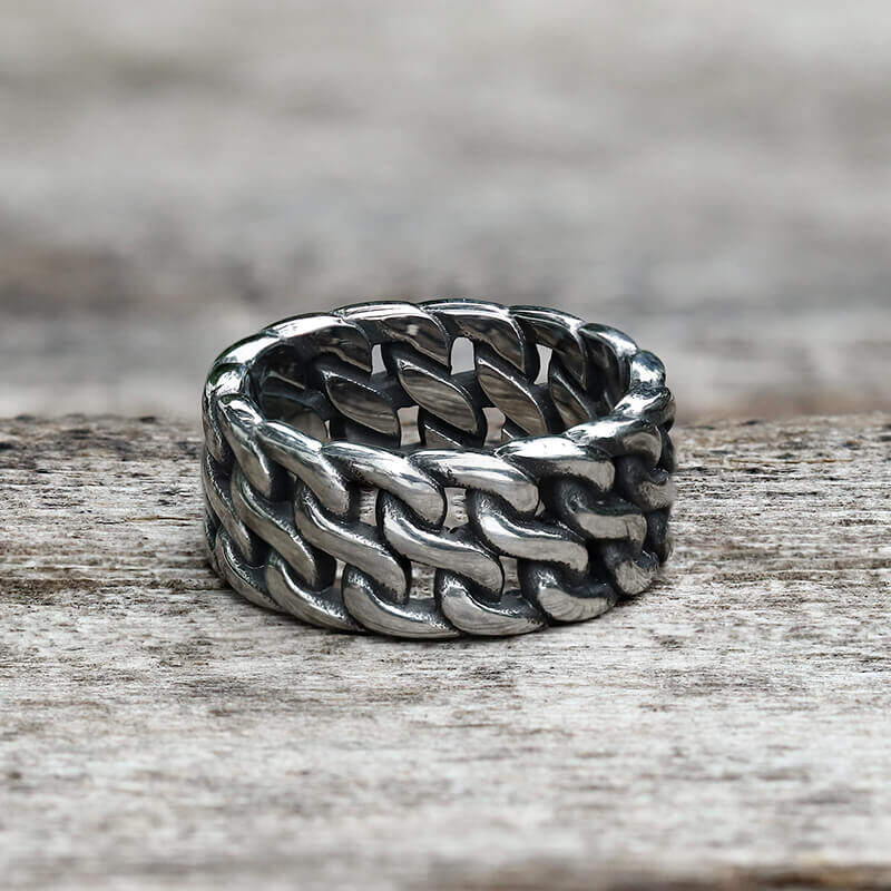 Minimalist Chain Style Stainless Steel Ring