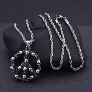 Peace and Love Necklace (Steel)