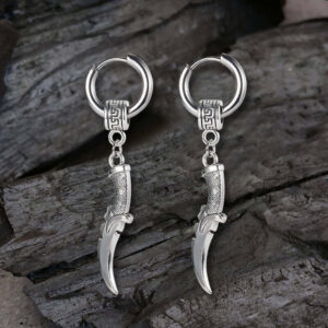 Vintage Dagger-Shaped Stainless Steel Earrings