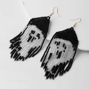 Halloween Sorceress Beads Tassel Earrings