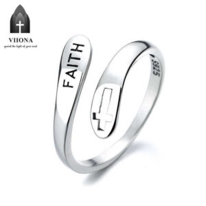 Viiona 925 Silver Cross Ring