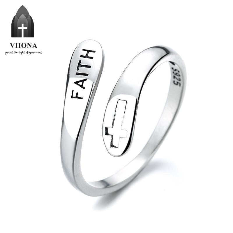 Viiona 925 Silver Cross Ring