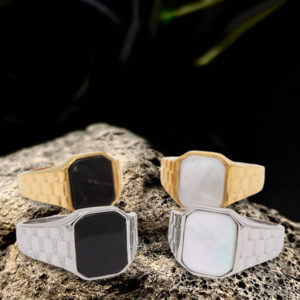 Watch Band Design Stainless Steel Square Ring