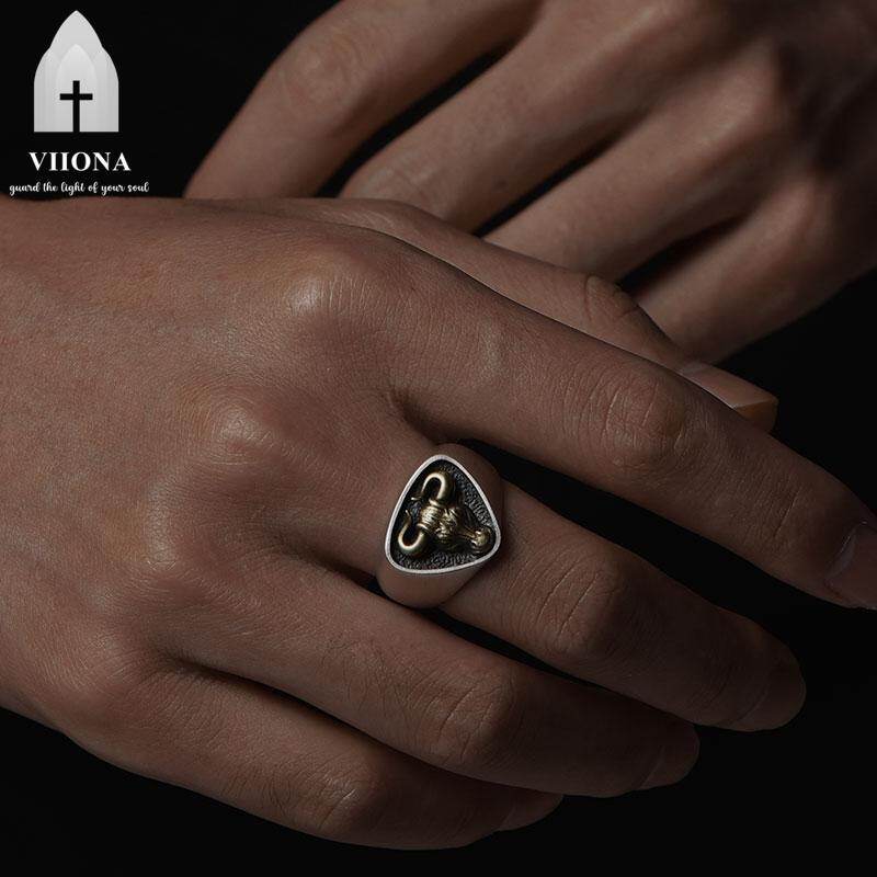Viiona 925 Silver Bull Head Ring