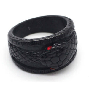 Black Mamba Snake Ring - Stainless Steel