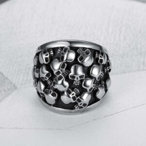 Biker Skulls Ring - Stainless Steel - 0107