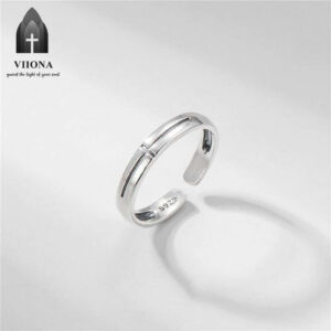 Viiona 925 Silver Allover Cross Ring