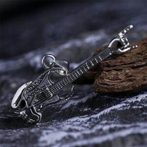 Punk Bass Skull Pendant